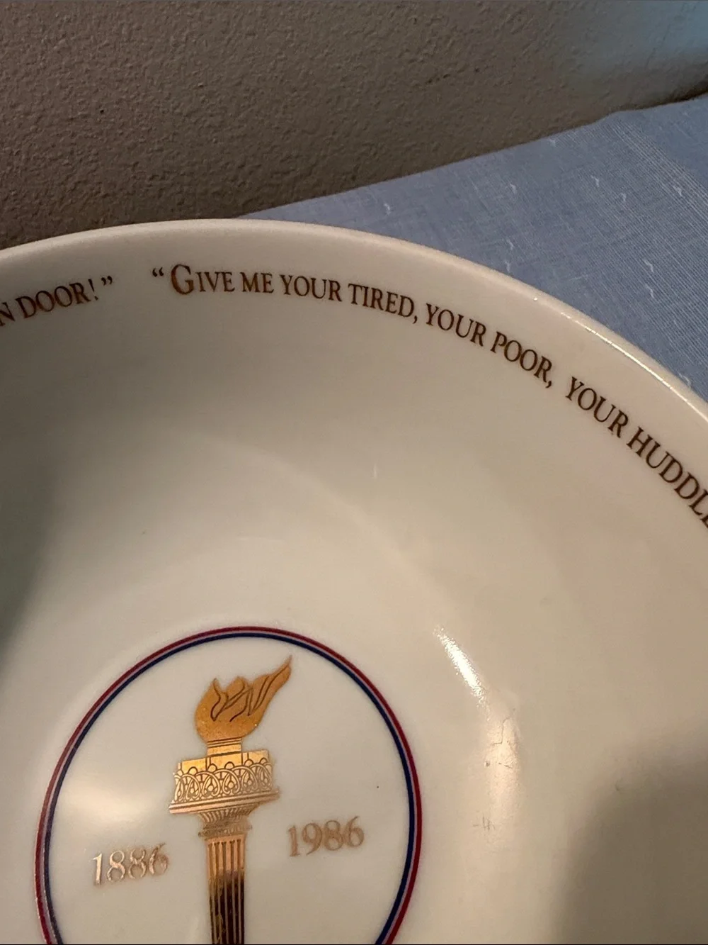 Vintage 1985 Avon Statue of Liberty bowl
